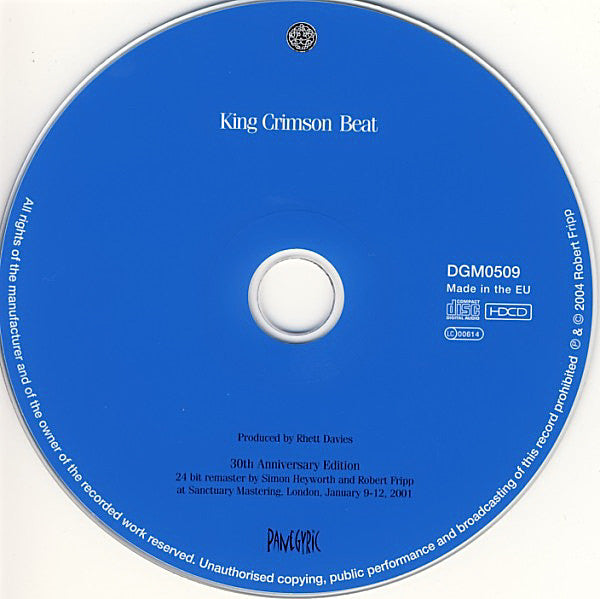 King Crimson : Beat (HDCD, Album, RE, RM, RP)