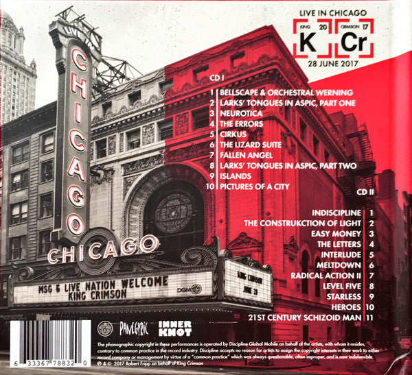 King Crimson : Live In Chicago (2xCD, Album, S/Edition)
