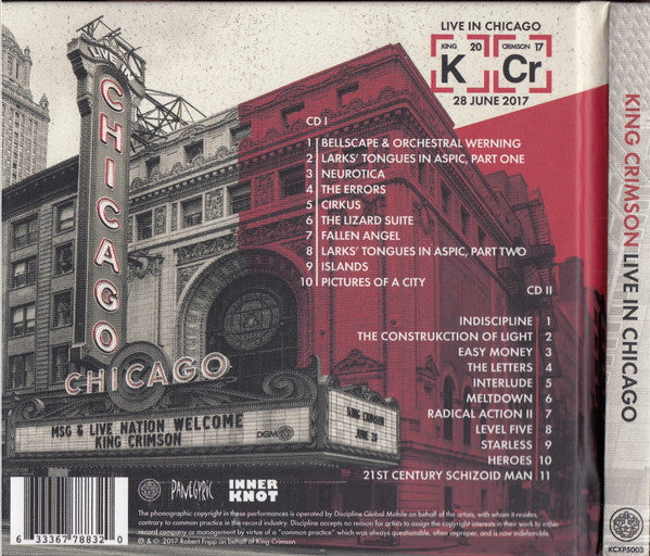 King Crimson : Live In Chicago (2xCD, Album, S/Edition)