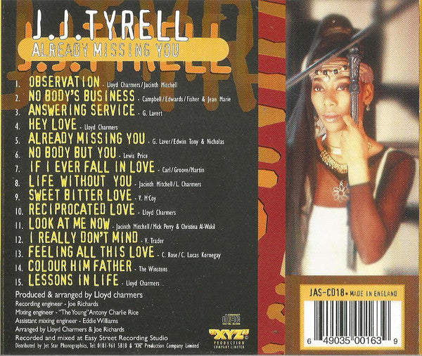 J.J.Tyrell : Already Missing You (CD, Album)