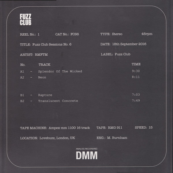Radar Men From The Moon : Fuzz Club Sessions (12")