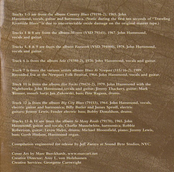 John Paul Hammond : At The Crossroads: The Blues Of Robert Johnson (CD, Comp)