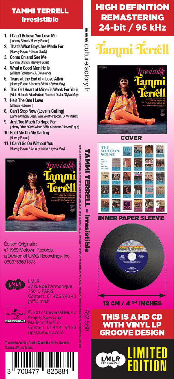 Tammi Terrell : Irresistible Tammi Terrell (CD, Album, Ltd, RE, S/Edition)