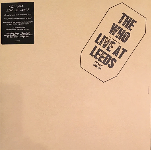 The Who : Live At Leeds (LP, Album, RE, RM, 180)