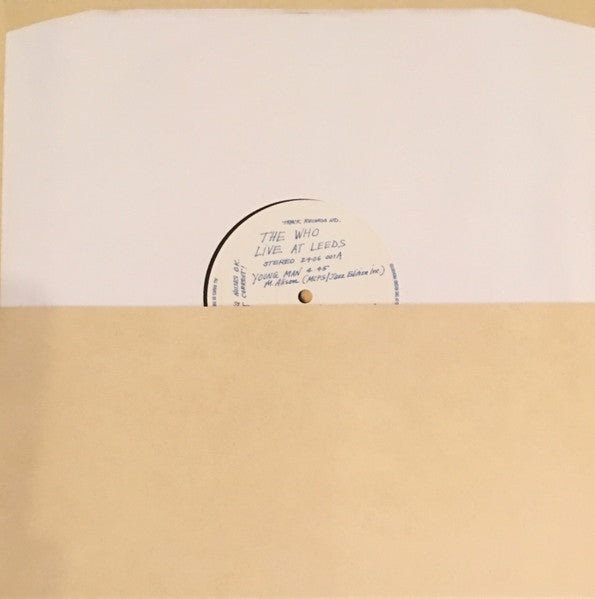 The Who : Live At Leeds (LP, Album, RE, RM, 180)