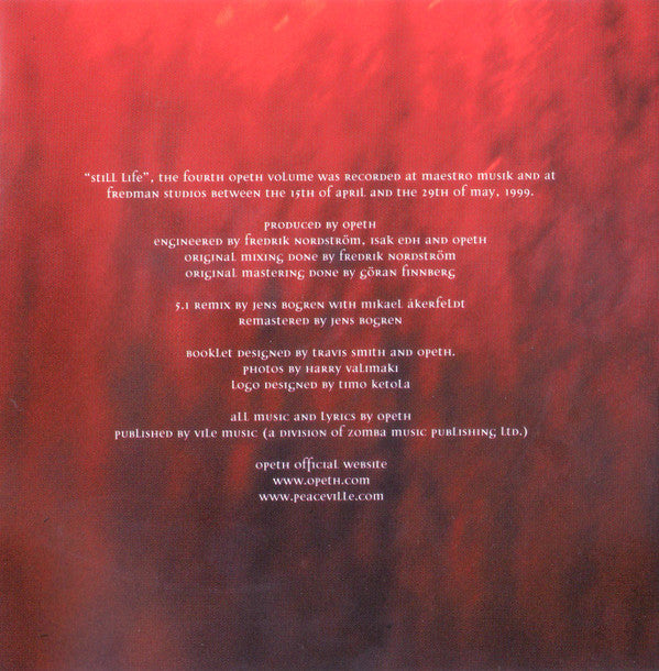 Opeth : Still Life (CD, Album, RE, RM, Dig)