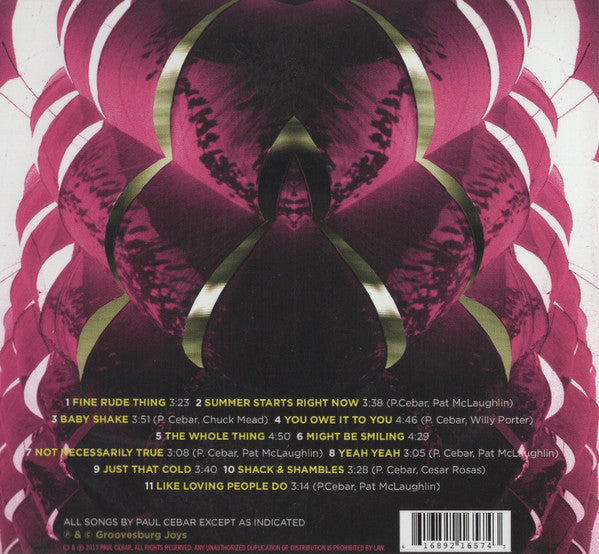 Paul Cebar Tomorrow Sound : Fine Rude Thing (CD, Album)