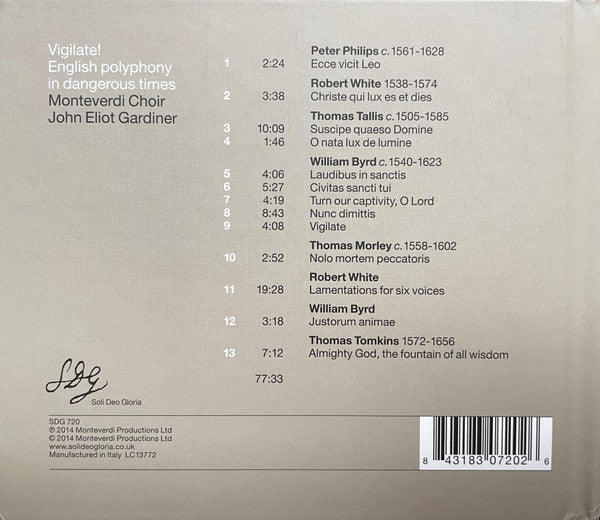The Monteverdi Choir, John Eliot Gardiner : Vigilate! (English Polyphony In Dangerous Times) (CD, Album)