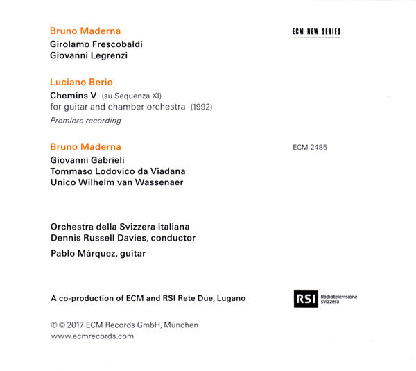 Bruno Maderna / Luciano Berio - Orchestra Della Radio Televisione Della Svizzera Italiana, Dennis Russell Davies : Now, And Then (CD, Album)