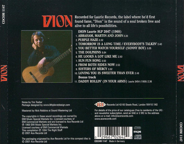 Dion (3) : Dion (CD, Album, RE, RM)