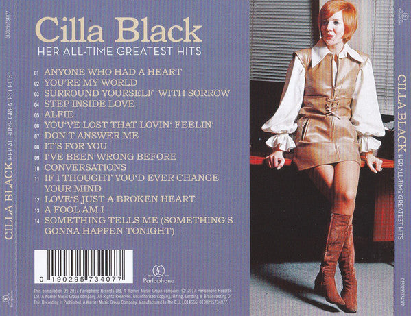 Cilla Black : Her All-Time Greatest Hits (CD, Comp, RM)