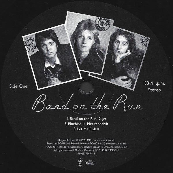 Wings (2) : Band On The Run (LP, Album, RE, RM, 180)