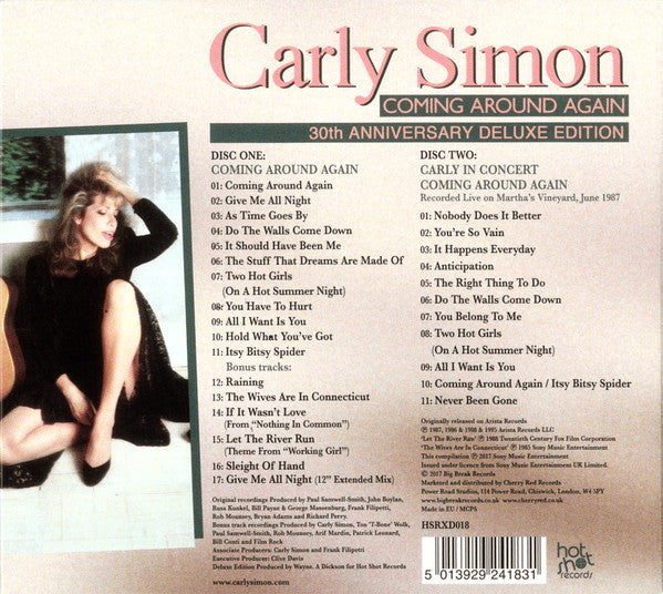 Carly Simon : Coming Around Again  (CD, Album, RE + CD, Album, RE + Dlx, RM, 30t)