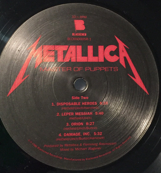 Metallica : Master Of Puppets (LP, Album, RE, RM, 180)