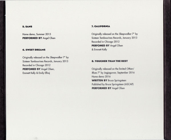 Angel Olsen : Phases (CD, Comp)
