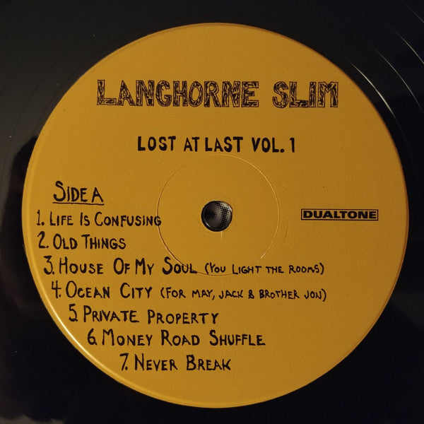 Langhorne Slim : Lost At Last Vol. 1 (LP, Album)