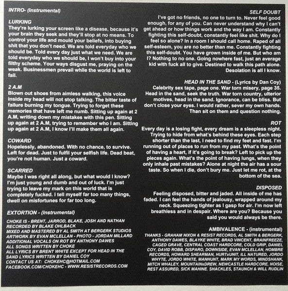 Choke (11) : Left With Nothing (LP, Album)