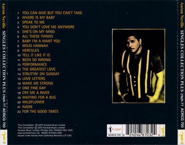 Aaron Neville : Singles Collection Plus 1969-77 (CDr, Comp)