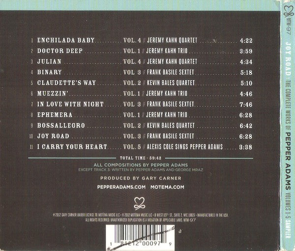 Various : Joy Road Sampler (Selections From Volumes 1-5) (CD, Comp, Smplr)