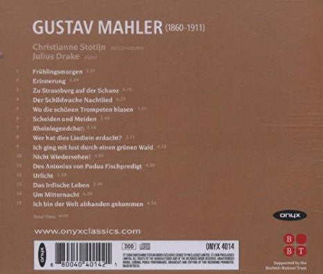 Gustav Mahler, Christianne Stotijn, Julius Drake : Urlicht (CD)