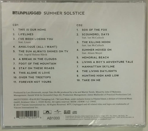 a-ha : MTV Unplugged (Summer Solstice) (2xCD, Album, RP)