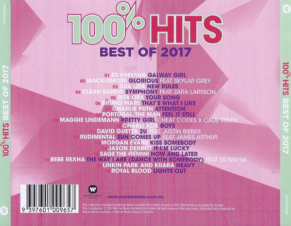 Various : 100% Hits Best Of 2017 (CD, Comp)