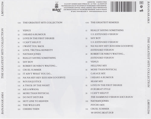 Bananarama : The Greatest Hits Collection (2xCD, Comp, RE, RM, Exp)