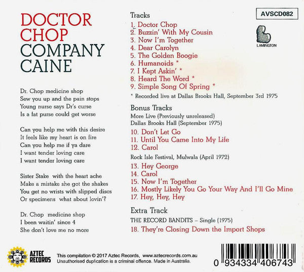 Company Caine : Dr. Chop (CD, Album, RE, RM)
