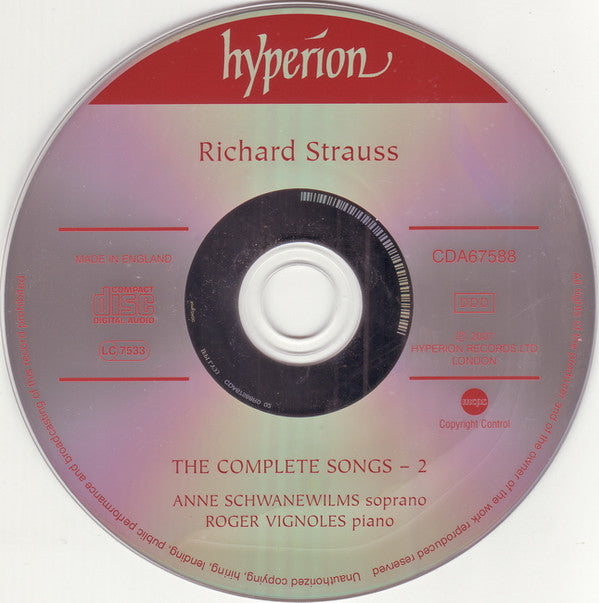 Richard Strauss, Anne Schwanewilms, Roger Vignoles : The Complete Songs - 2 (CD, Album)