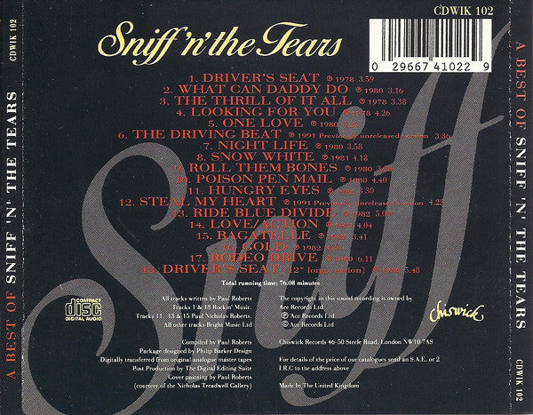 Sniff 'n' the Tears : A Best Of (CD, Comp)