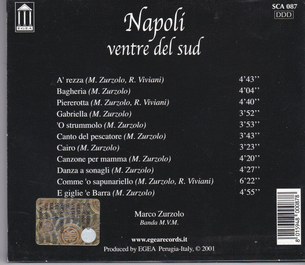 Marco Zurzolo, Banda M.V.M. : Napoli, Ventre Del Sud (CD, Album)
