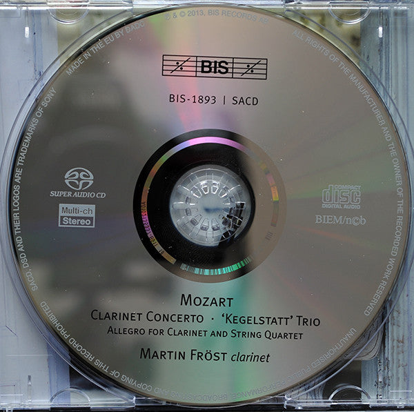 Martin Fröst, Mozart* : Clarinet Concerto, 'Kegelstatt' Trio, Allegro For Clarinet And String Quartet  (SACD, Hybrid, Multichannel)