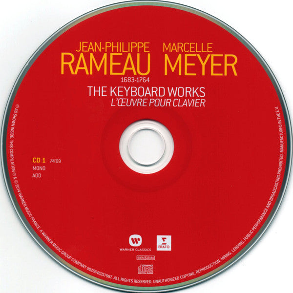 Marcelle Meyer  - Jean-Philippe Rameau : The Keyboards Works / L'Œuvre Pour Clavier (2xCD, Comp, Mono, RM)