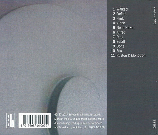 Dieter Moebius : Ding (CD, Album, RE, RM)