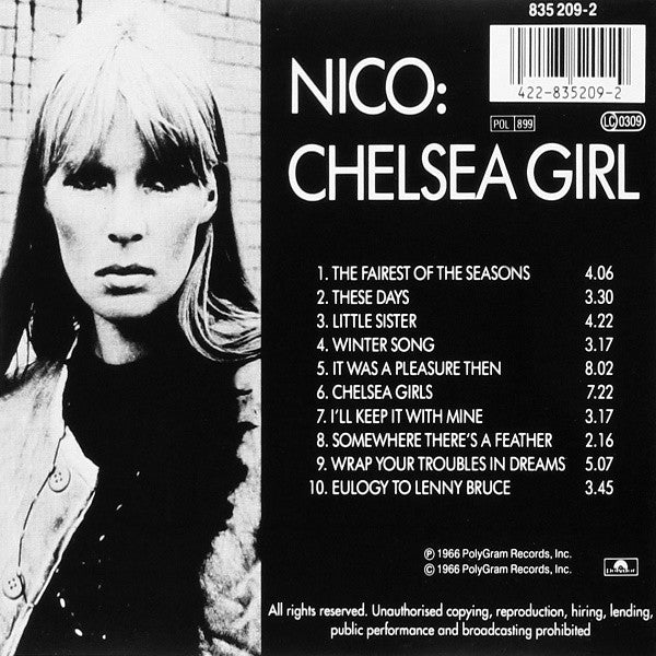 Nico (3) : Chelsea Girl (CD, Album, RE, RP, arv)