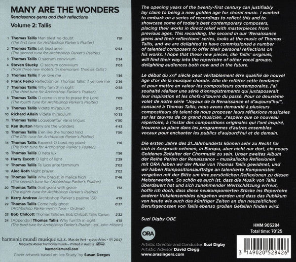 ORA (9) : Many Are The Wonders (CD, Album)