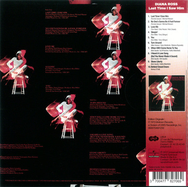Diana Ross : Last Time I Saw Him (CD, Album, Ltd, RE, RM, Vin)