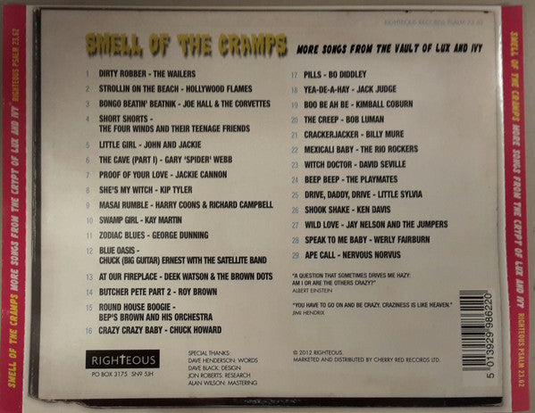 Various : Smell Of The Cramps (More Songs From The Vault Of Lux And Ivy) (CD, Comp)