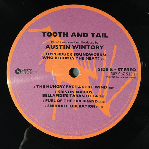 Austin Wintory : Tooth And Tail (2xLP, Album)