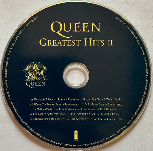 Queen : Greatest Hits II (CD, Comp, RE, RM, Arv)