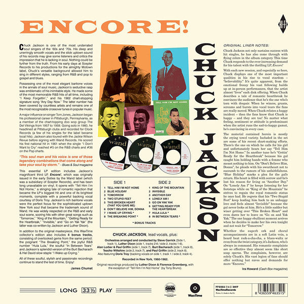 Chuck Jackson : Encore! (LP, RE, 180)
