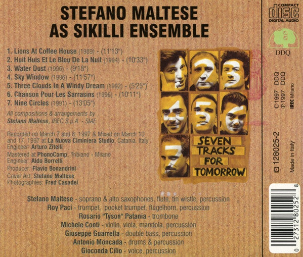 Stefano Maltese, As Sikilli Ensemble : Seven Tracks For Tomorrow (CD, Album)