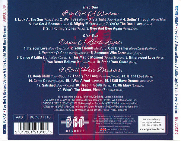 Richie Furay, The Richie Furay Band : I've Got A Reason/Dance A Little Light/I Still Have Dreams (2xCD, Comp, RM)