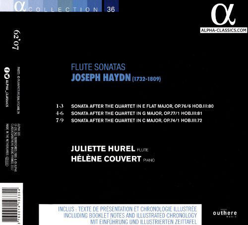 Joseph Haydn, Juliette Hurel, Hélène Couvert : Flute Sonatas (CD, Album, RE)
