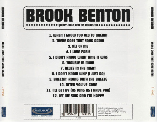 Brook Benton : There Goes That Song Again (CD, Album, Mono)