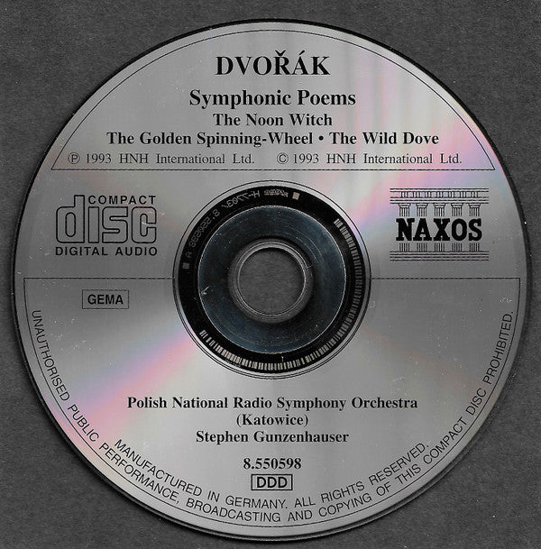 Antonín Dvořák, Wielka Orkiestra Symfoniczna Polskiego Radia I Telewizji, Stephen Gunzenhauser : Symphonic Poems (CD, Album)