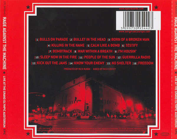 Rage Against The Machine : Live At The Grand Olympic Auditorium (CD, Album)