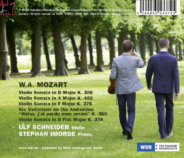 Wolfgang Amadeus Mozart, Ulf Schneider, Stephan Imorde : Violin Sonatas (CD, Album)