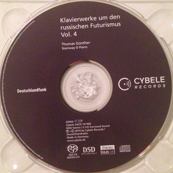 Thomas Günther (2), Nicolas Obouchow, Sergej Protopopov, Alexander Scriabin, Igor Stravinsky, Nikolai Roslavetz : Klavierwerke Um Den Russischen Futurismus Vol. 4 (SACD, Hybrid, Multichannel, Album)