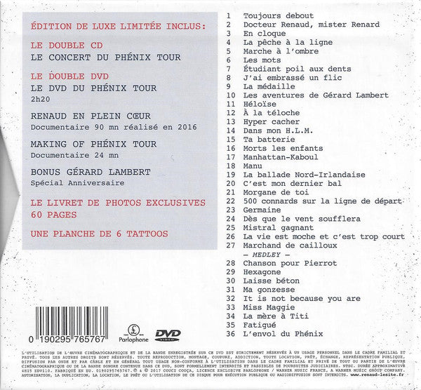 Renaud : Phénix Tour (2xCD, Album + 2xDVD-V + Box, Dlx, Ltd)